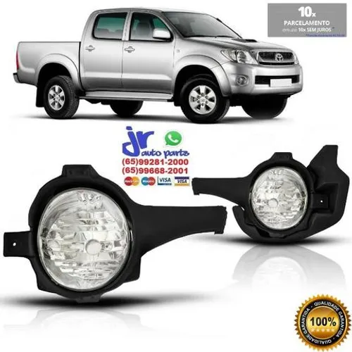 Par Farol de Milha Auxiliar Hilux SRV 2005 2006 2007 2008 Auxiliar Neblina