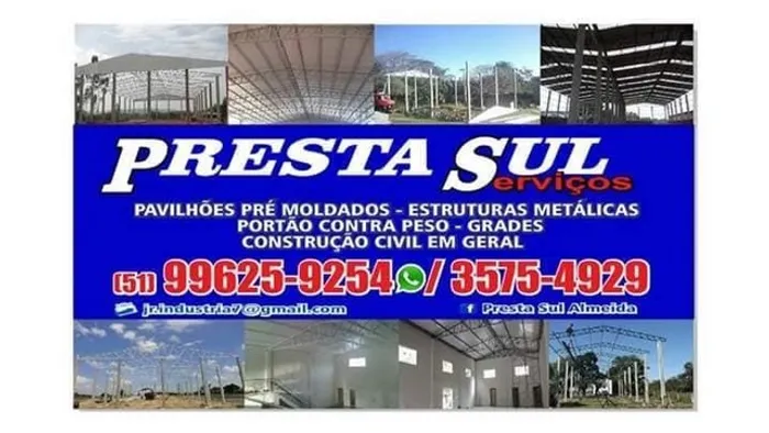 Pavilhão pré moldado estrutura metálica