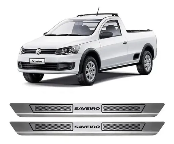 Jogo Soleira De Porta Aço Inox Volkswagen Saveiro