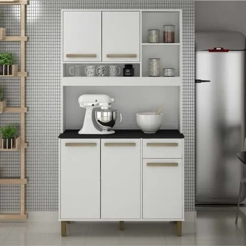 Armário de Cozinha Ametista Branco - Frete Grátis - Até 12x S/ Juros