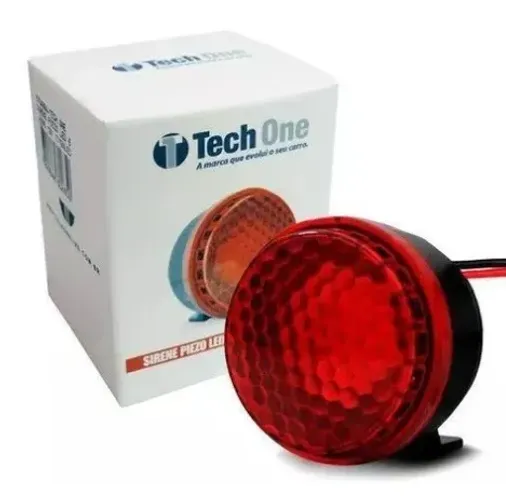 Sirene de ré 6 Com Led Vermelho 12 v Universal Marcha Ré - instalada
