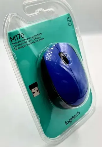 Mouse sem fio Logitech M170 com Design Ambidestro Compacto, Conexão USB e Pilha Inclusa