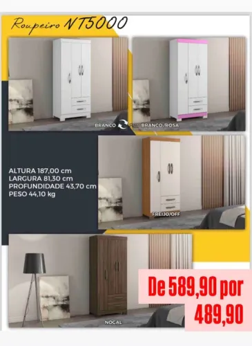 PROMOÇÃO ROUPEIRO WIND 489,90 SÓ MANDA O ENDEREÇO