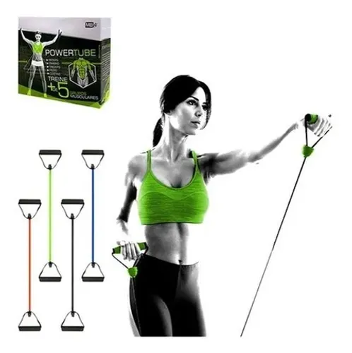 Elástico Tensão Powertube Exercícios Fitnnes Academia Piltes