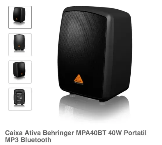 Caixa Ativa Behringer MPA40BT 40W Portatil