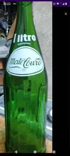  garrafa antiga refrigerante mate couro