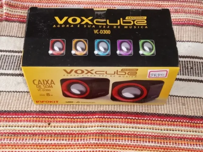 VoxCube-Caixa de som compactas, Belíssima-Alta qualidade de som-Ideal para PC e notebook