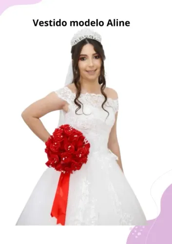 Vestido de Noiva Modelo Aline