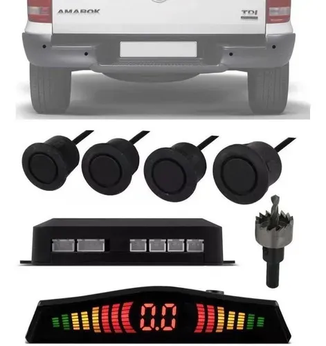 Sensor De Ré Estacionamento Emborrachado P/ Pick-up 20mm