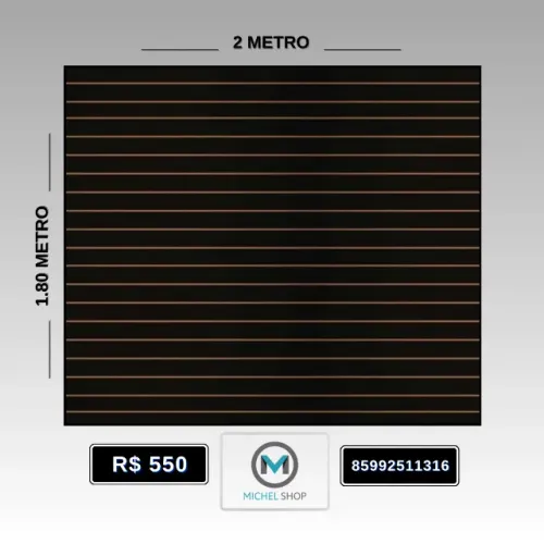 painel expositor preto 2 metro x 1.80 metro