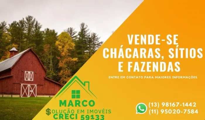 Chacaras, sitios e fazendas..litoral sul