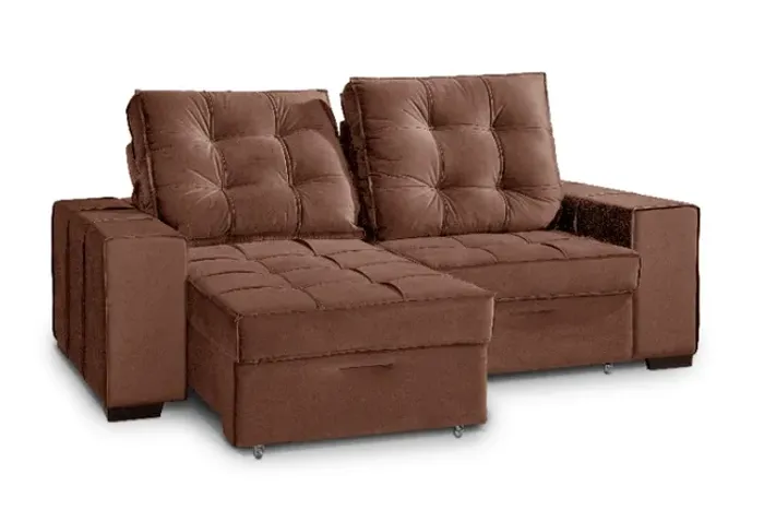 Sofa retratil e reclinavel top molas ensacadas 2,30 (novo)