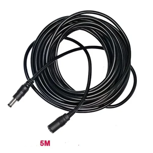 Cabo Extensor para câmera 12v 5,5mm 2,1mm 5M