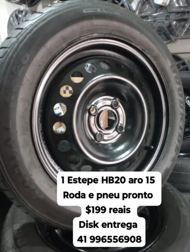 Estepe HB20 aro 15 - Roda e Pneu original Hyundai. Aceito cartão . Disk entrega 