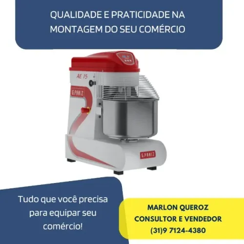 Amassadeira Espiral 10 KG G.-Paniz Nova 220v