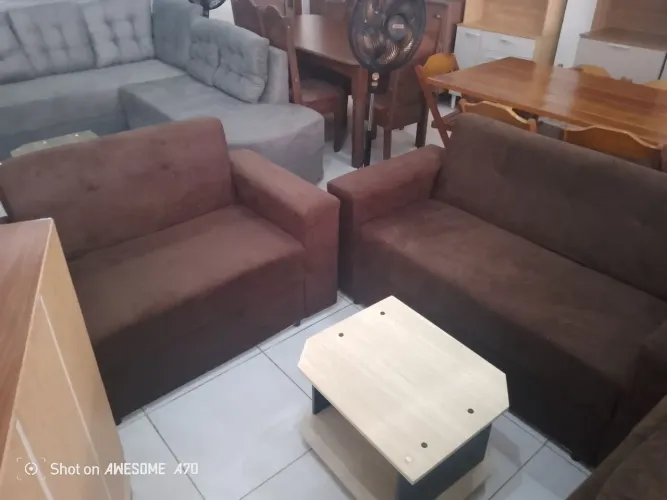 Sofá compacto 5 lugares perfeito para ambientes menores entrega grátis