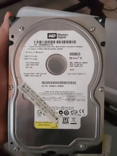 HD Western Digital 80 gigas Sata
