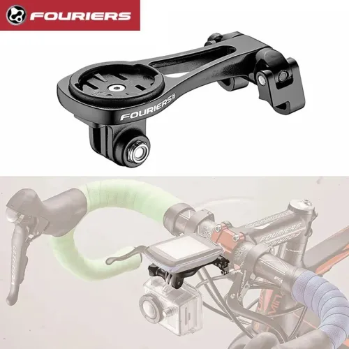Suporte de guidao fouriers para velocímetro ciclocomputador lanterna e camera gopro