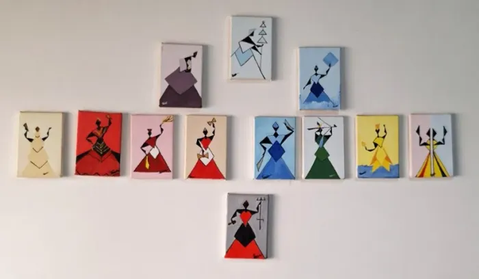quadros orixás orisha pintura a mão tinta acrílico 10X15