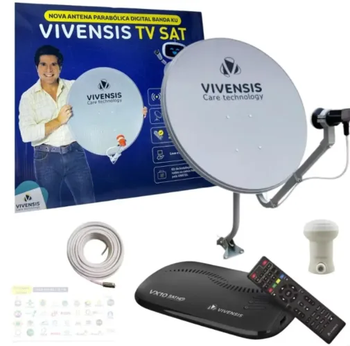 Kit Parabólica Digital Vivensis S/Instalação
