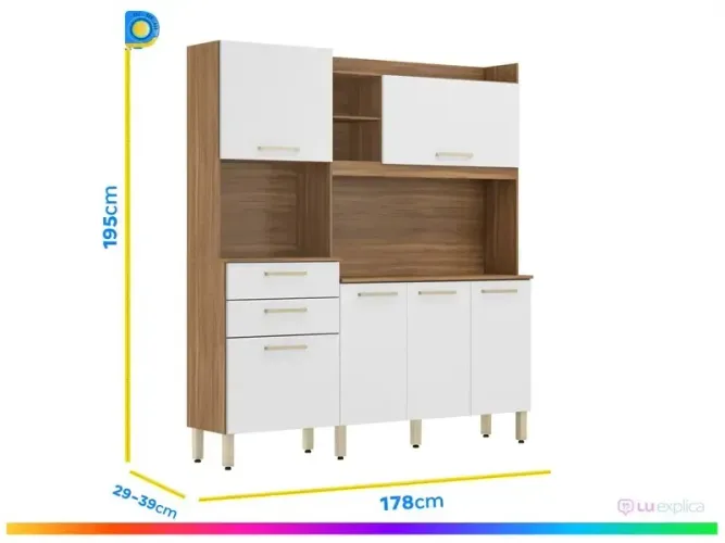 Armário de Cozinha Completo - Design Moderno