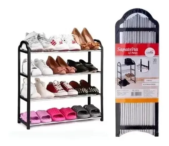 Sapateira Organizador Porta Sapatos 4 Andares Multiuso tênis 8 pares desmontável móvel