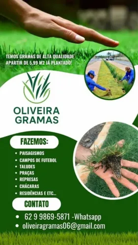 Gramas apartir de 5,99 ó m2 plantado!