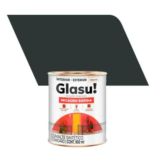 Tinta Glasu Suvinil - Secagem Rápida - preto fosco
