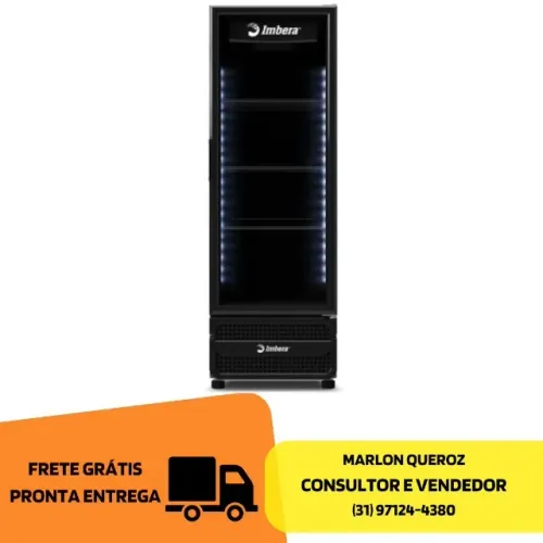 Refrigerador Expositor Imbera 485 Litros FULL BLACK 