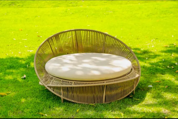 CHAISE ALTO PADRÃO DE CORDA NÁUTICA P/ JARDIM