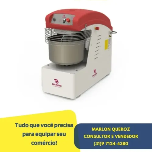 Amassadeira Espiral 25 Quilos Braesi Monofásica Nova