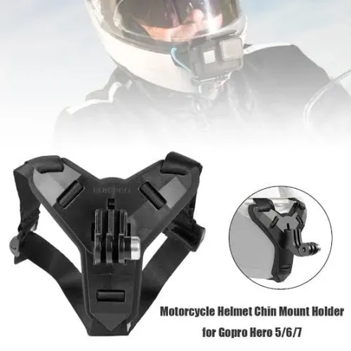 Suporte para câmera GoPro em capacete de moto