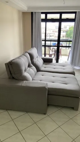 Sofá Retrátil e Reclinável de linho 2,30m -vender rapido