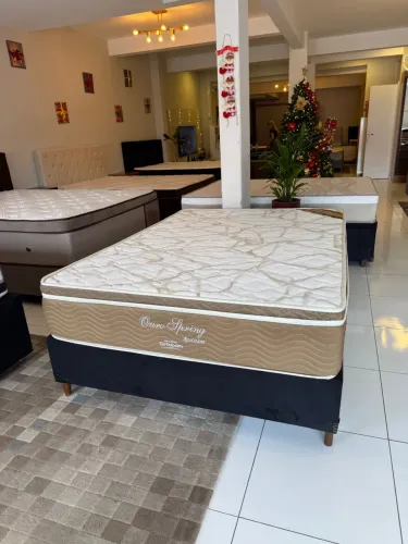Colchão Casal + base box ORTOBOM SEMINOVO - Entrego!