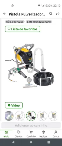 Máquina de Pintura Elétrica 520W Airless Wagner