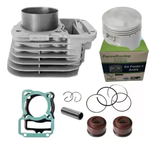 Cilindro Titan Fan Cg 125cc 2002 A 08 + Pistao E Aneis 0,75 