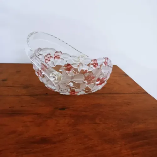 Cesta de Cristal Lapidado - Nova