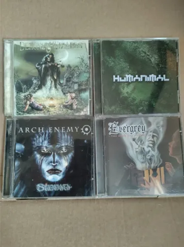4 CDs DEMONS & WIZARDS, ARCH ENEMY, HUMANIMAL e EVERGREY