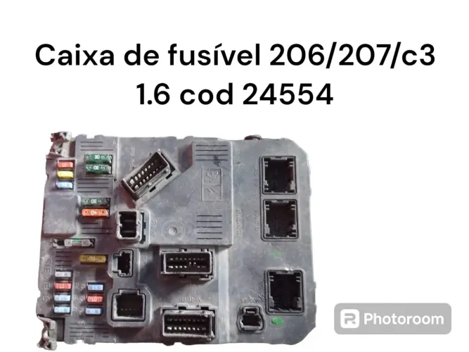 Caixa De Fusivel Peugeot 206 207 C3 1.6 Cod 24554
