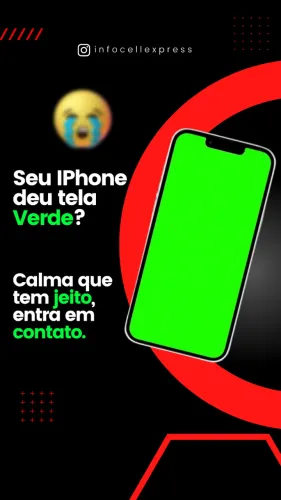 Tela Verde no iPhone 13 / 13 Pro / 13 Pro Max Conserto Rápido e garantia