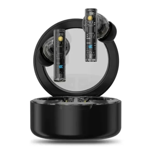 KZ Carol - Fone Bluetooth profissional, 6 Microfones com IA, Drivers híbridos