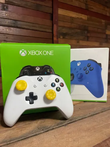 Controle Xbox One Series TV Branco e Azul ENTREGAMOS COM GARANTIA