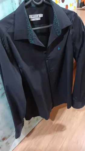Camisa social preta Breda Slim 4