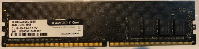 Memória DDR4 Teamgeoup 4GB