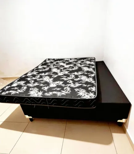 Base com colchão D20 com 12 cm de espuma de casal novo na promoção