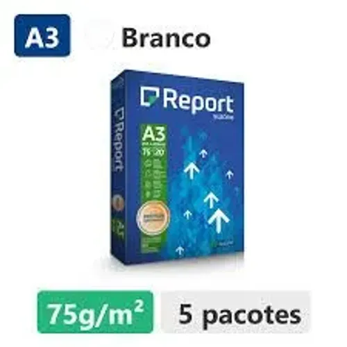 Caixa de papel report a3 com 5 resmas.