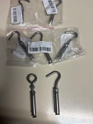 Ganchos parafusos para ancoragem redes e cordas