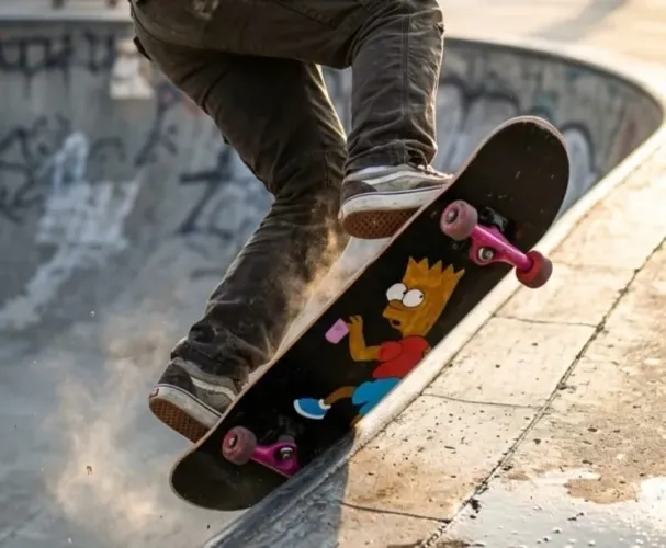 Skate semi profissional para iniciante personalizado Simpsons