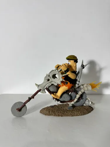 Boneco Action figure Diorama ? Fred Flintston motoqueiro Hanna barbera Mcfarlane 