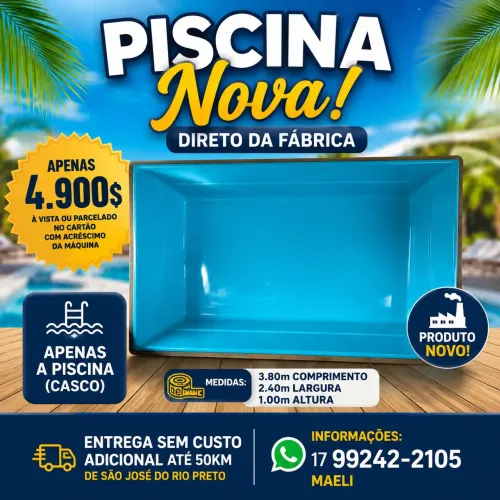 Piscina de fibra 3.80 X 2.40